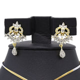 Women's American Diamond Locket Set - Golden, Women, Jewellery Set, Chase Value, Chase Value
