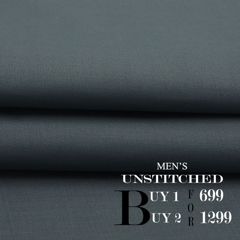 Men Wash & Wear Suit Fabric - Dark Grey, Men, Unstitched Fabric, Chase Value, Chase Value