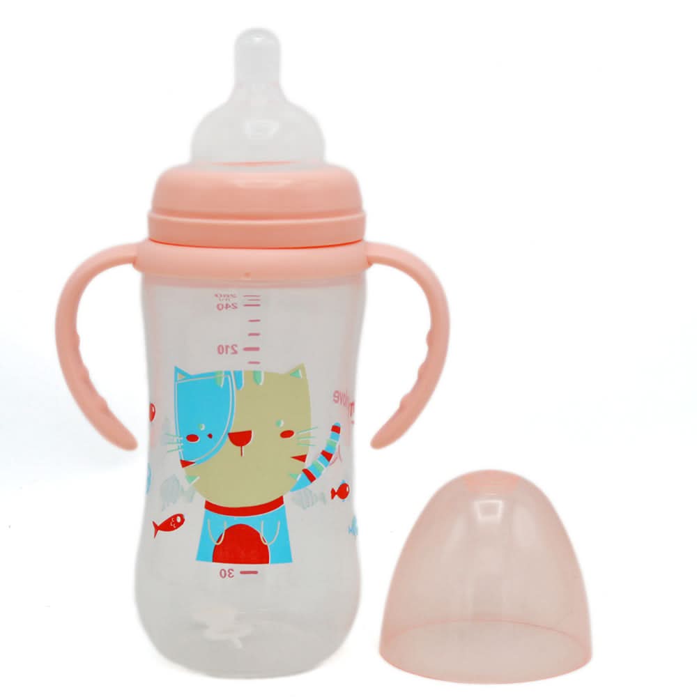 Mum Love Feeding Bottle Wide Neck 260ml B6061 - Peach, Kids, Feeding Supplies, Chase Value, Chase Value