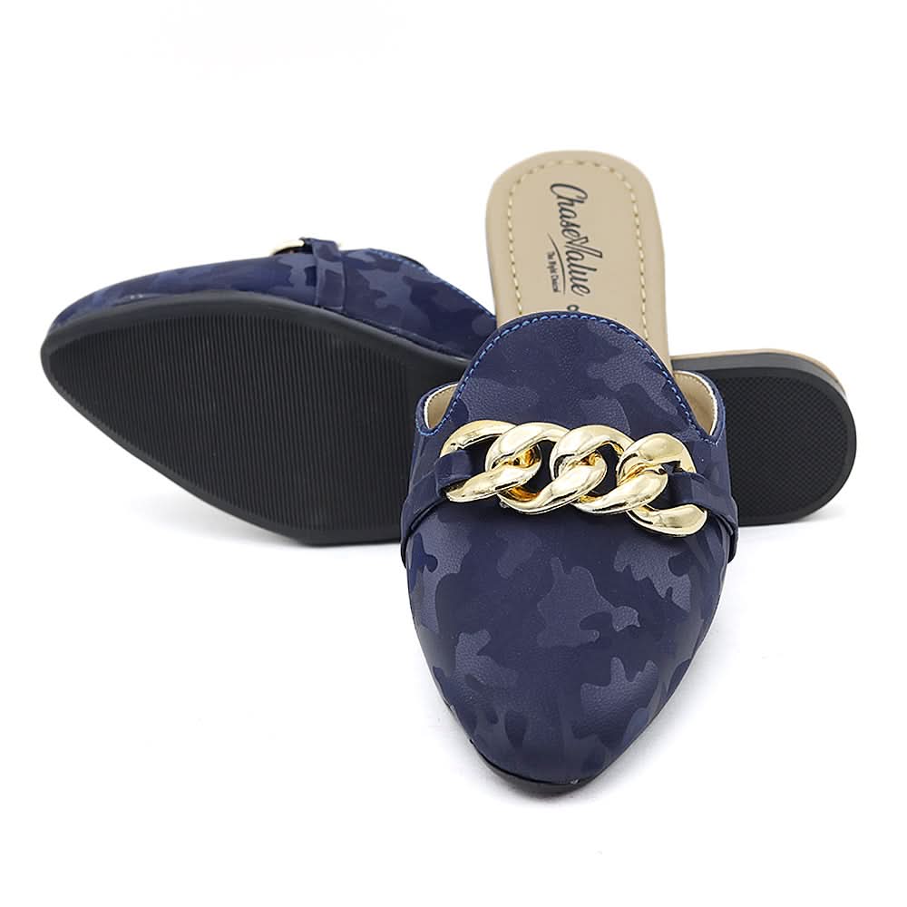 Women's Backless Slipper F-08  - Blue, Women, Slippers, Chase Value, Chase Value