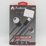 Audionic Thunder TYPE C Earphones T90 - Red, Home & Lifestyle, Hand Free / Head Phones, Audionic, Chase Value
