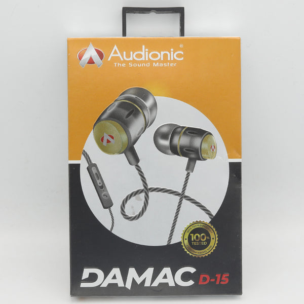 Audionic Damac D-15 Earphone - Golden, Home & Lifestyle, Hand Free / Head Phones, Audionic, Chase Value