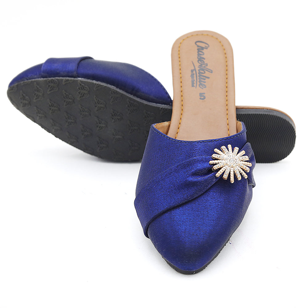 Girls Backless Slipper - Navy Blue, Kids, Girls Slippers, Chase Value, Chase Value