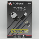 Audionic Thunder TYPE C Earphones T90 - Black, Home & Lifestyle, Hand Free / Head Phones, Audionic, Chase Value