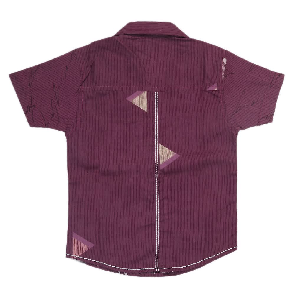 Boys Half Sleeves Casual Shirt - Purple, Kids, Boys Shirts, Chase Value, Chase Value