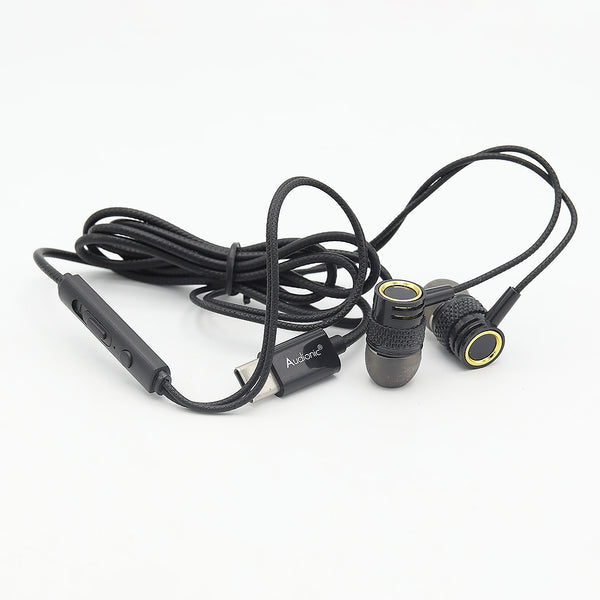 Audionic Thunder TYPE C Earphones T90 - Black, Home & Lifestyle, Hand Free / Head Phones, Audionic, Chase Value