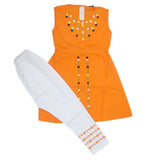 Girls Half Sleeves Suit 505 - Orange, Kids, Girls Sets And Suits, Chase Value, Chase Value