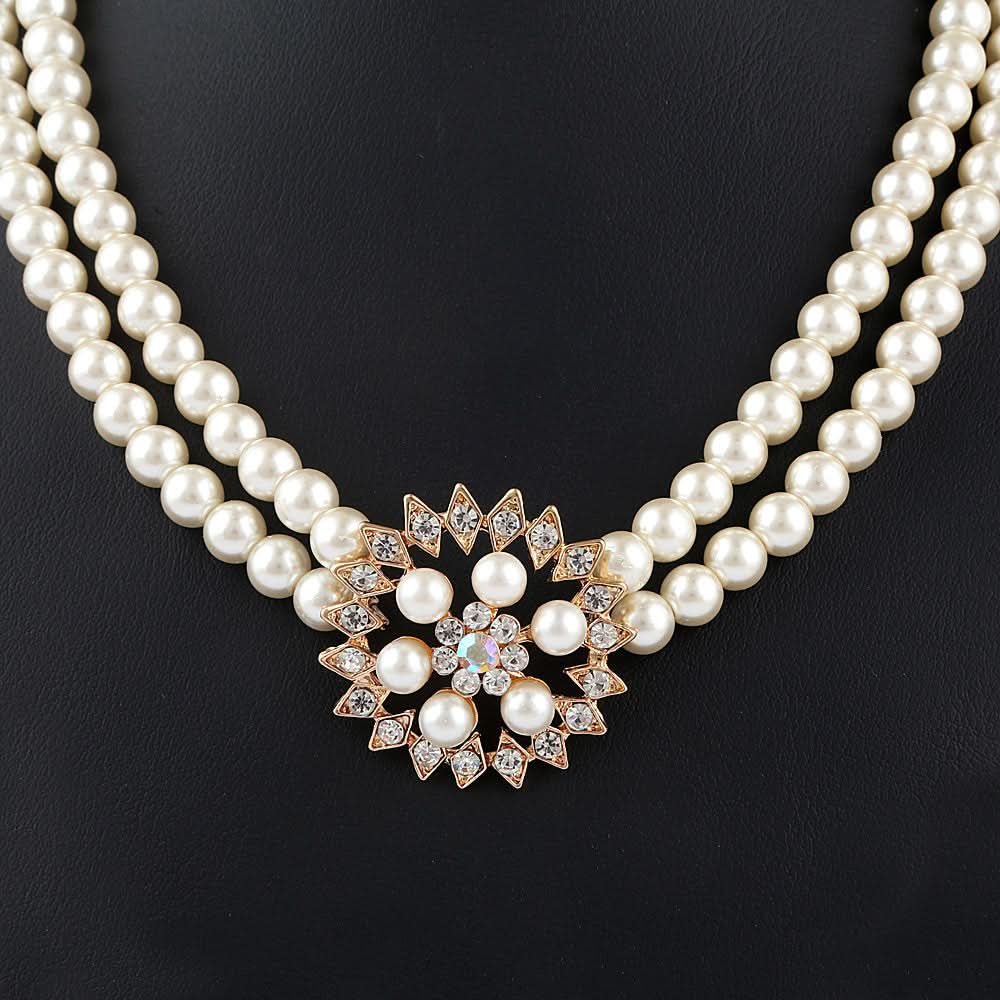 Women's Pearl Locket Set - Golden - test-store-for-chase-value