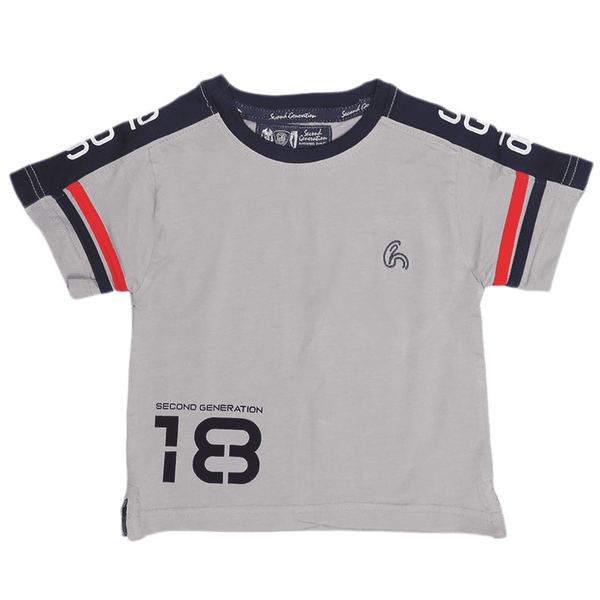 Boys Half Sleeves T-Shirt - Grey - test-store-for-chase-value
