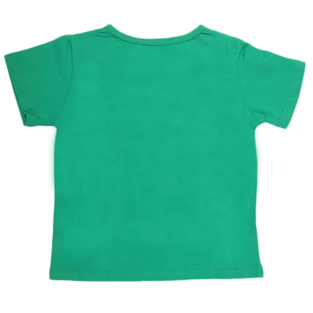 Boys Half Sleeves T-Shirt - Dark Green, Kids, Boys T-Shirts, Chase Value, Chase Value