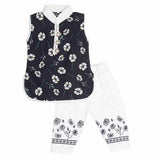 Newborn Girls Fancy Suit 2 Pcs - Dark Bule, Kids, NB Girls Sets And Suits, Chase Value, Chase Value