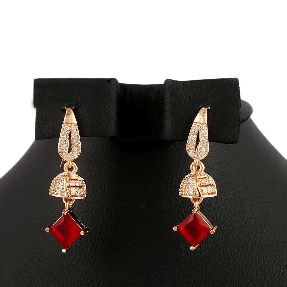 Women's Fancy Earring - Golden Red, Jewellery, Chase Value, Chase Value