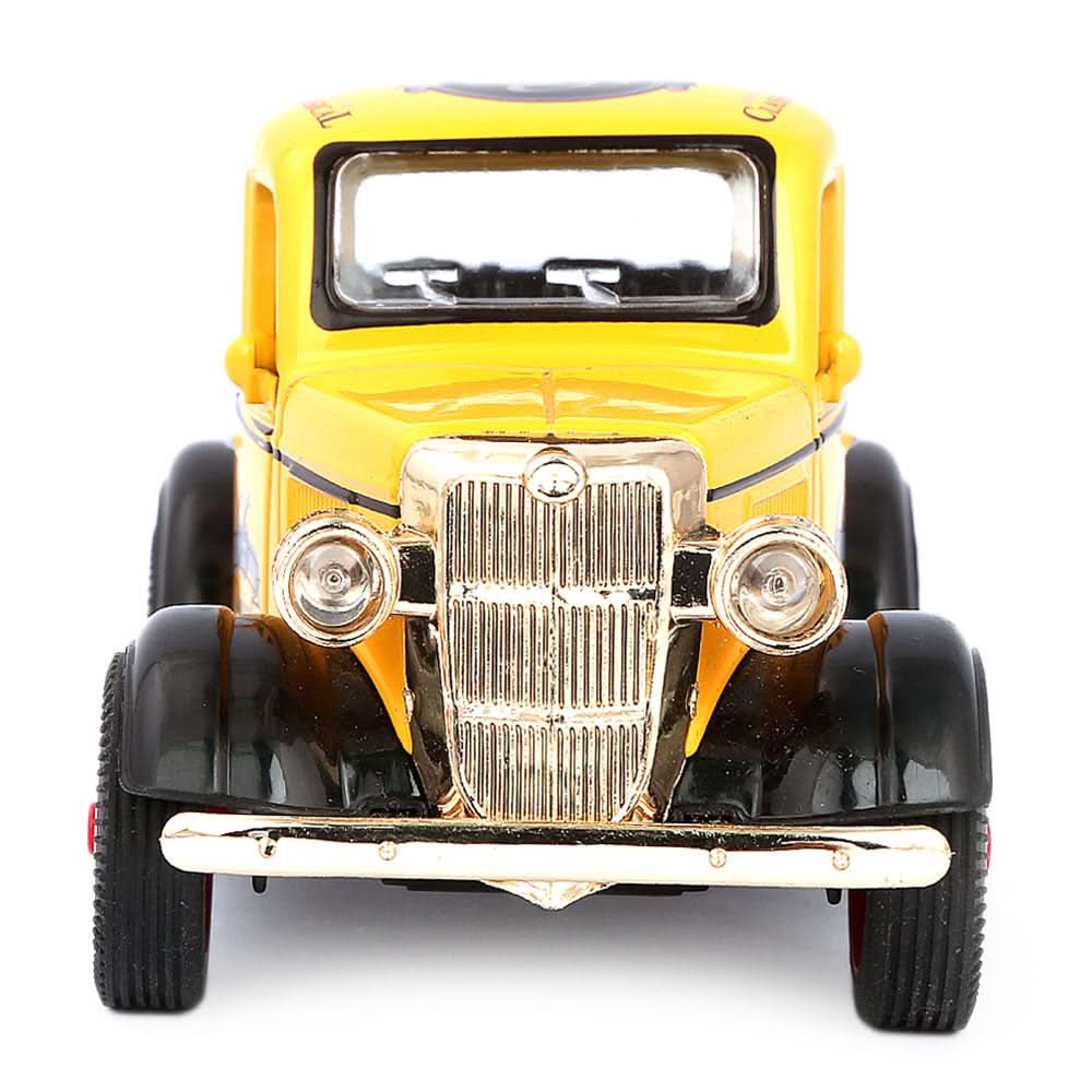 Friction Vintage Metal Car - Yellow, Kids, Non-Remote Control, Chase Value, Chase Value