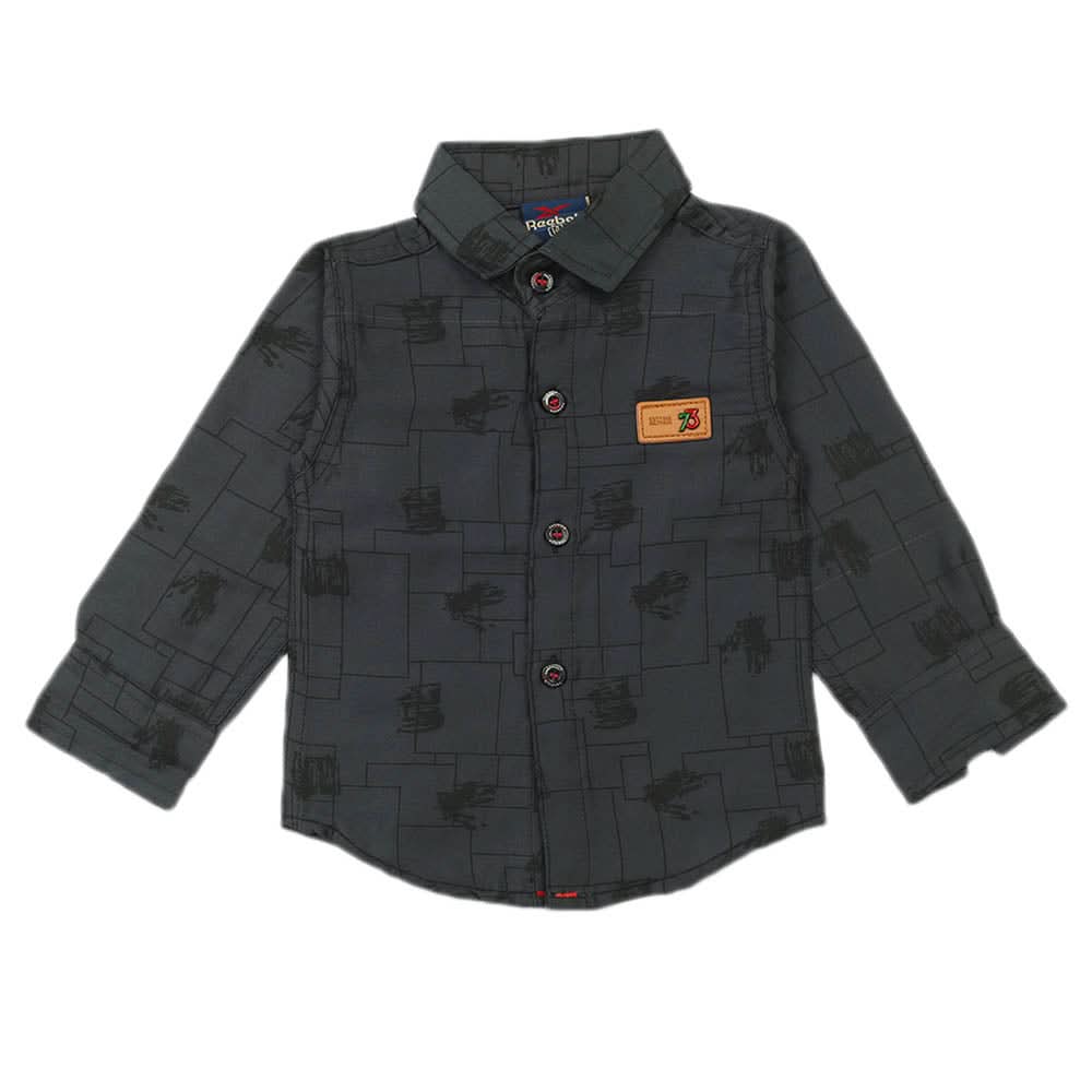 Boys Full Sleeves Casual Shirt - Dark Grey, Boys Shirts, Chase Value, Chase Value