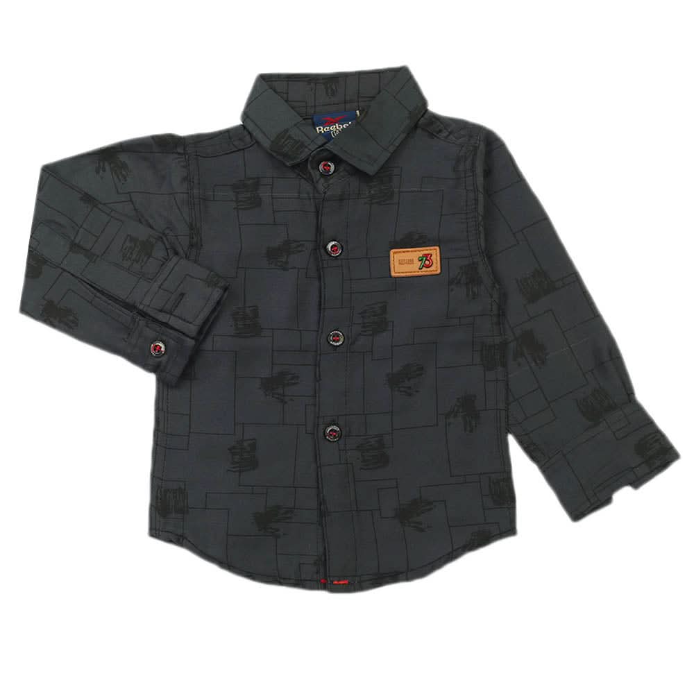 Boys Full Sleeves Casual Shirt - Dark Grey, Boys Shirts, Chase Value, Chase Value