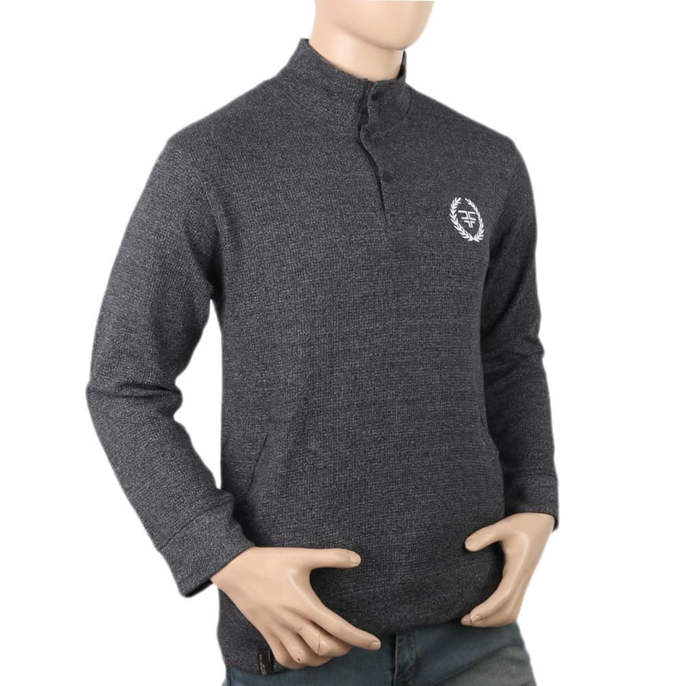 Men's Full Sleeves Fancy Jumper - Dark Grey, Men, Sweater and Sweat Shirts, Chase Value, Chase Value