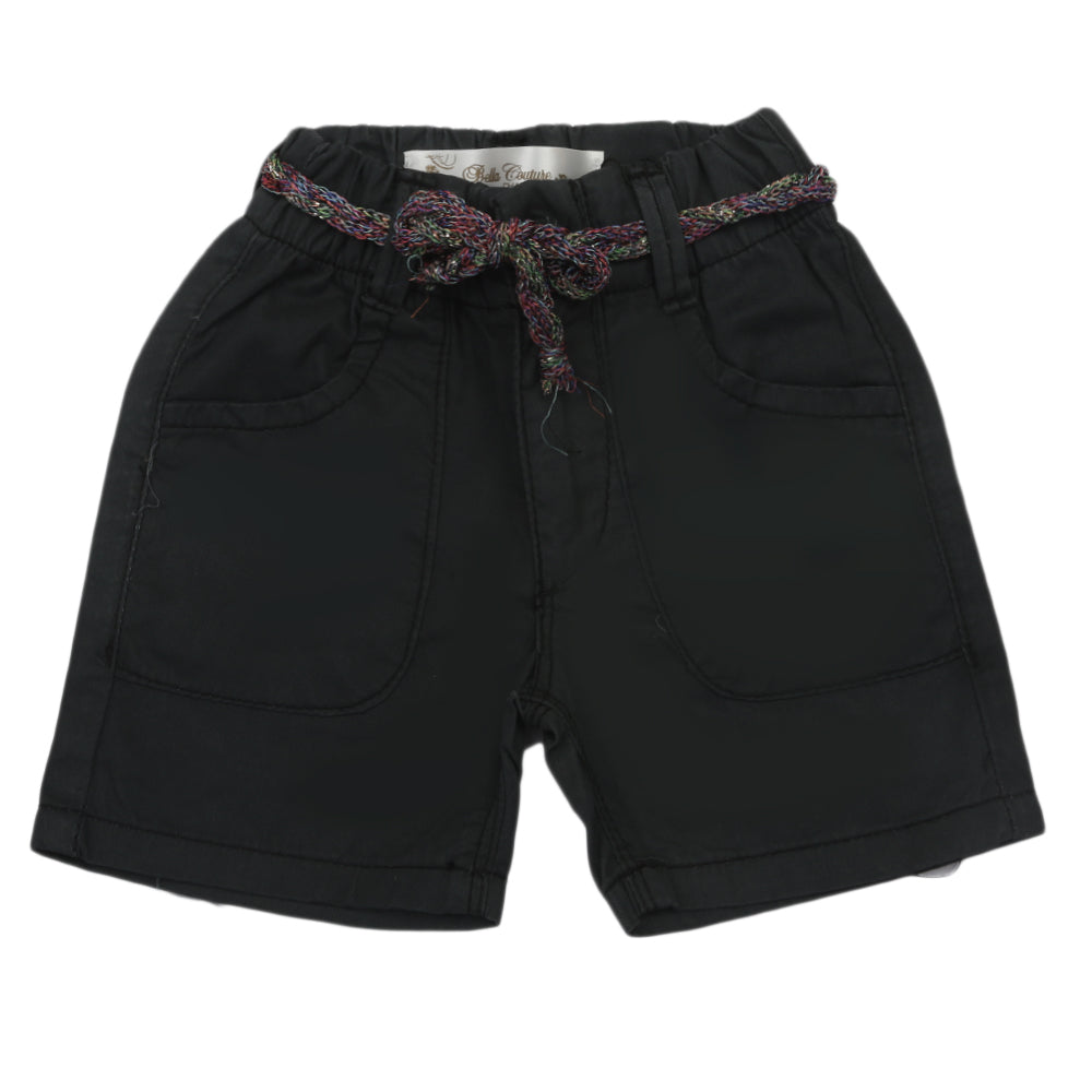 Girls Cotton Short - Dark Grey, Girls Shorts Skirts, Chase Value, Chase Value