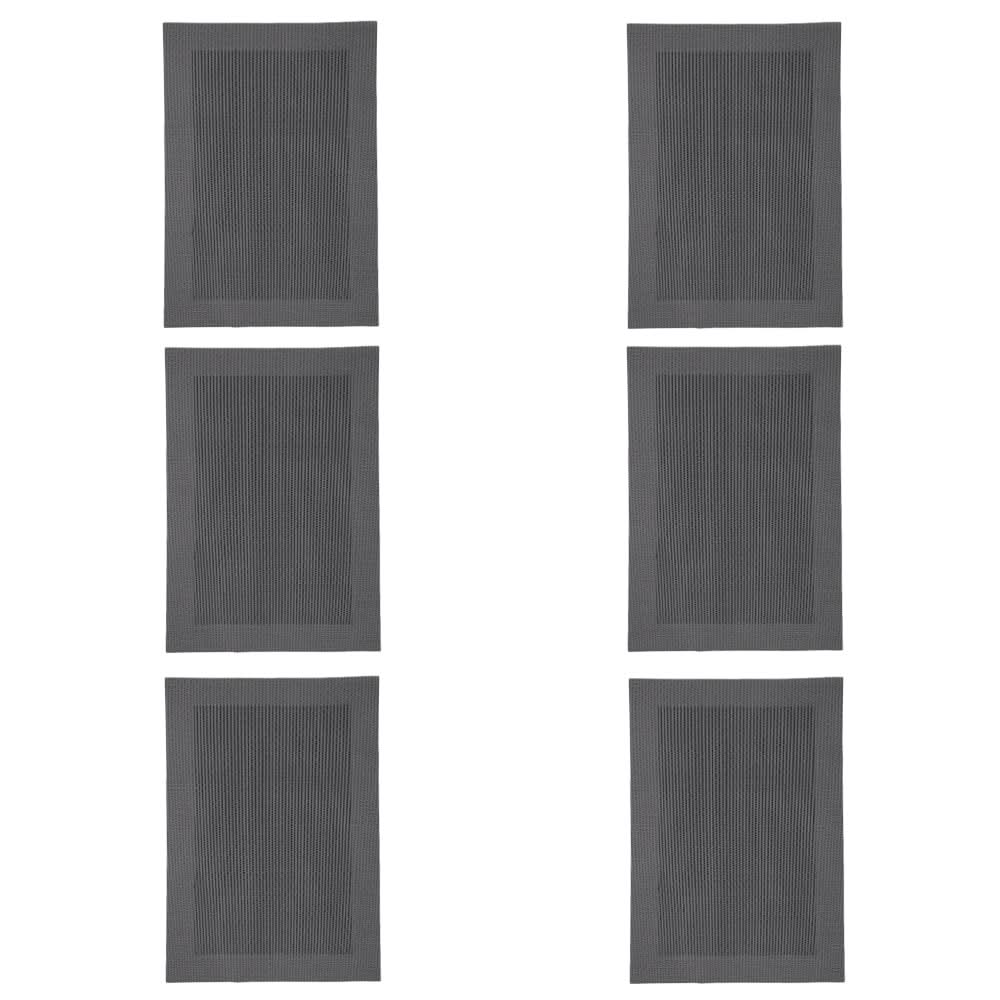 Table Mat - 6Pcs - Dark Grey, Home & Lifestyle, Mats, Chase Value, Chase Value