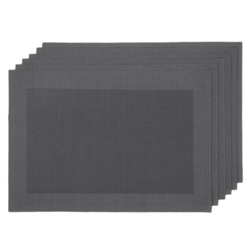 Table Mat - 6Pcs - Dark Grey, Home & Lifestyle, Mats, Chase Value, Chase Value