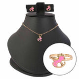 Girls Locket Set - Dark Pink, Kids, Jewellery Sets, Chase Value, Chase Value