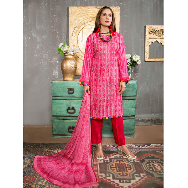 Eminent Viscose Chicken Kari 3 Pcs Un-Stitched Suit - 6, Women, 3Pcs Shalwar Suit, Eminent, Chase Value
