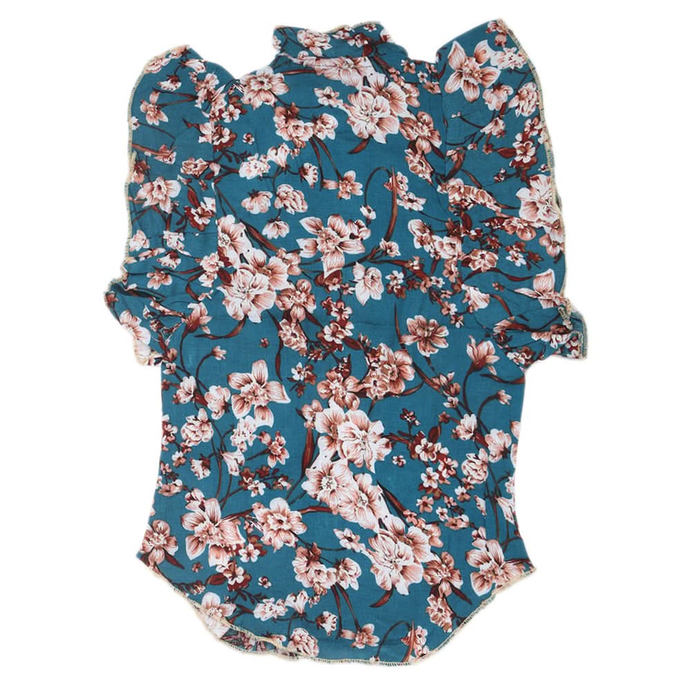 Girls Woven Half Sleeves Top - Steel Blue, Kids, Tops, Chase Value, Chase Value