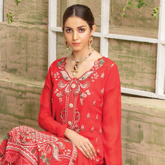 Luxury Embroidered Chiffon Semi-Stitched Suit - EKR-279, Women, 3Pcs Shalwar Suit, Rana Arts, Chase Value