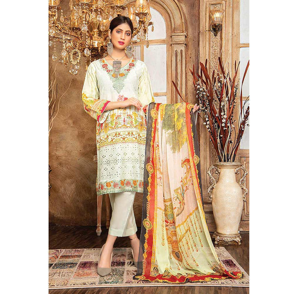 Zaarish Embroidered Unstitched 3Pcs Suit - Ekr-2839, Women, 3Pcs Shalwar Suit, Rana Arts, Chase Value