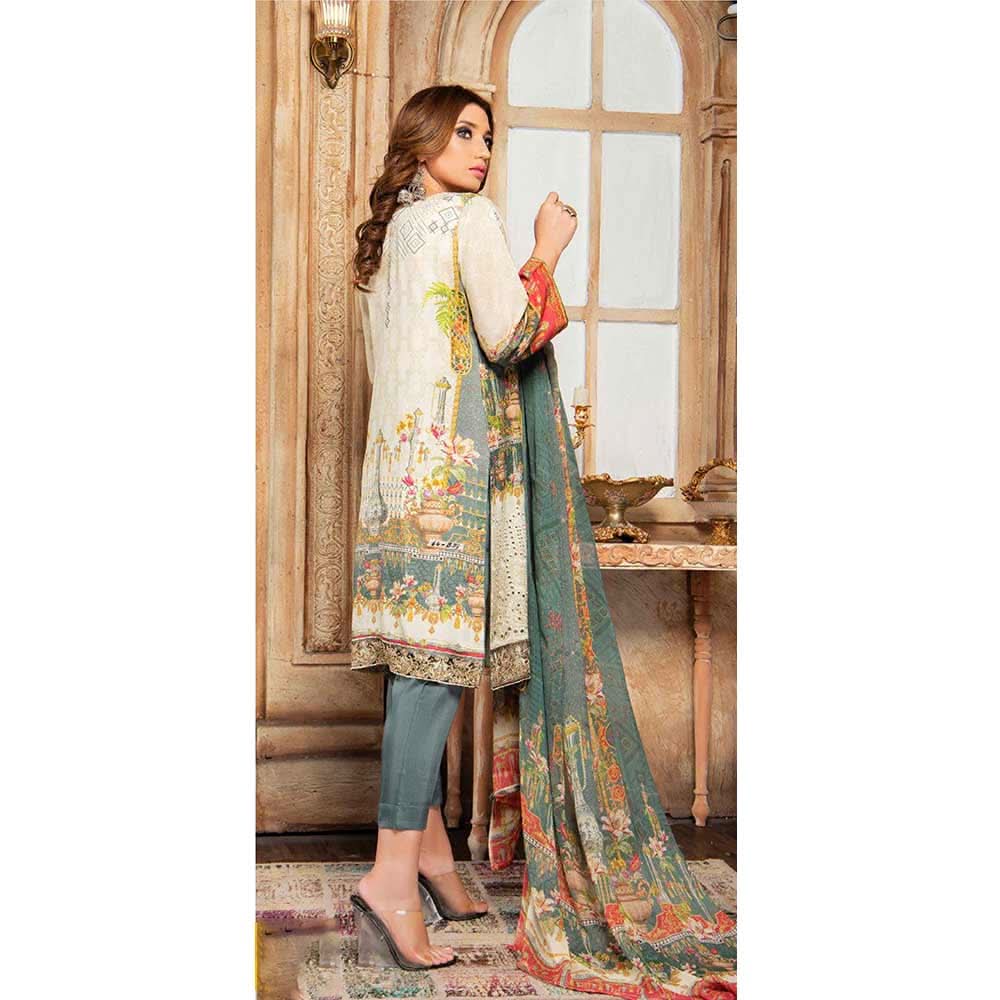 Zaarish Embroidered Unstitched 3Pcs Suit - Ekr-2842, Women, 3Pcs Shalwar Suit, Rana Arts, Chase Value
