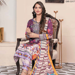 Bin Hameed Mahrush Embroidered Un-Stitched 3Pcs Suit - EKR-3317, Women, 3Pcs Shalwar Suit, Rana Art, Chase Value
