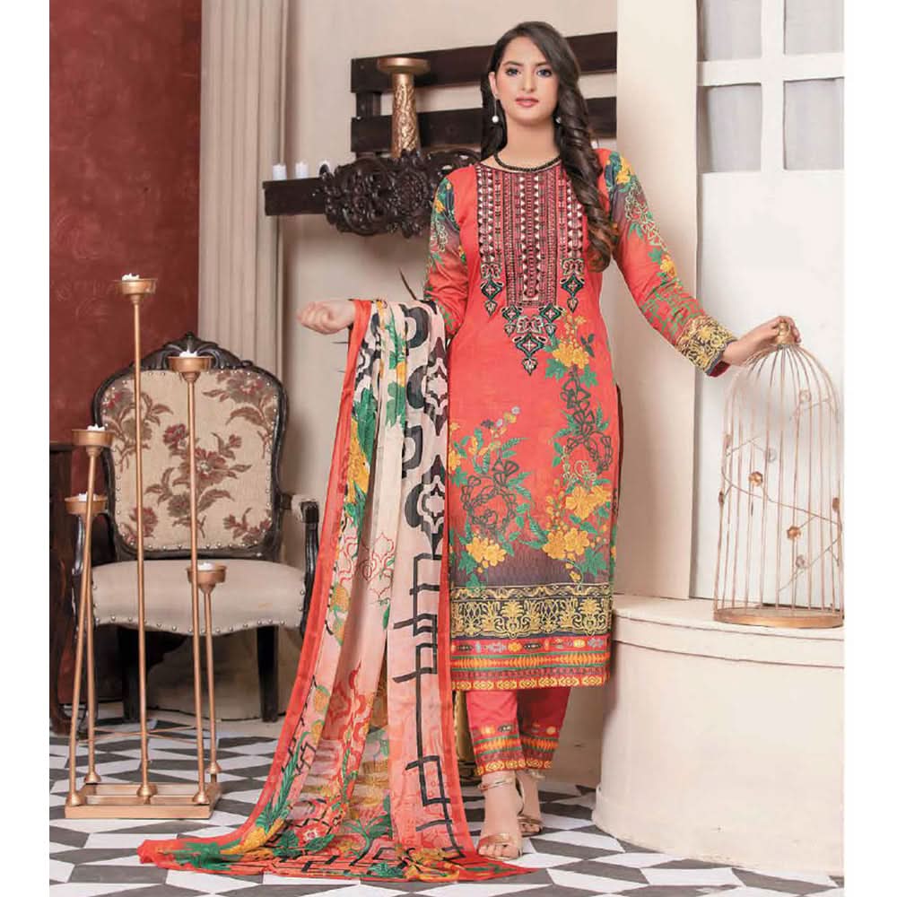 Bin Hameed Mahrush Embroidered Un-Stitched 3Pcs Suit - EKR-3318, Women, 3Pcs Shalwar Suit, Rana Art, Chase Value