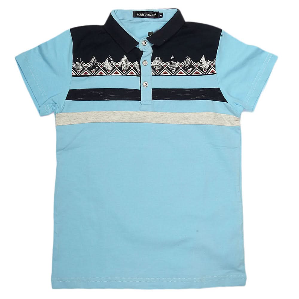 Boys Polo T-Shirt - Blue, Kids, Boys T-Shirts, Chase Value, Chase Value