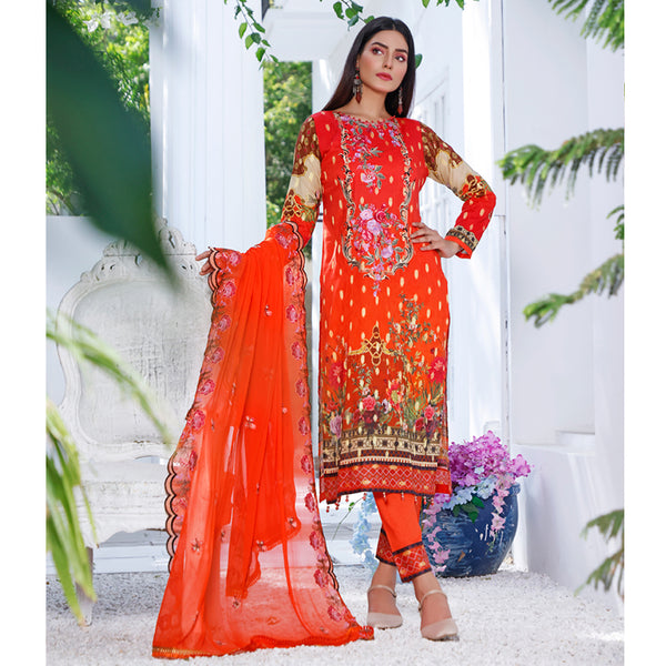 RA Emerald Jacquard Broshia Lawn 3 Pcs Un-Stitched Suit - 7, Women, 3Pcs Shalwar Suit, Rana Arts, Chase Value