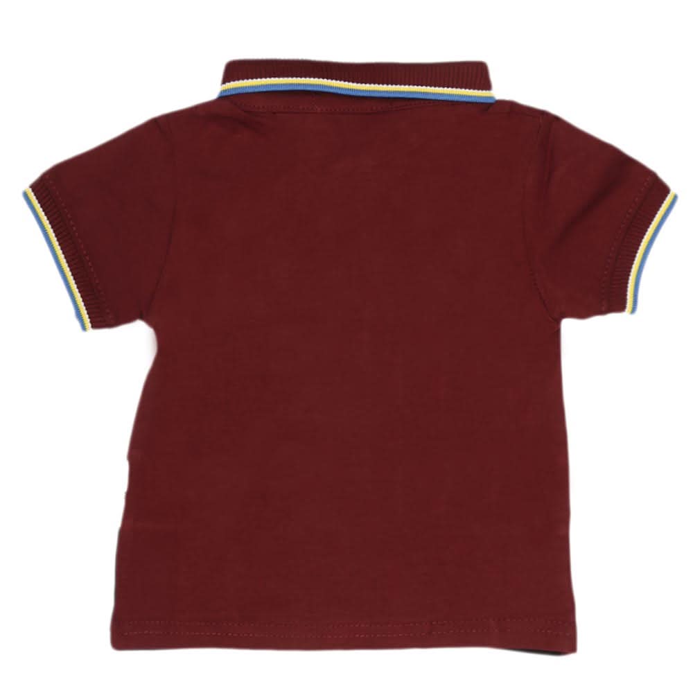 Boys Half Sleeves Polo T-Shirt - Maroon, Kids, Boys T-Shirts, Chase Value, Chase Value