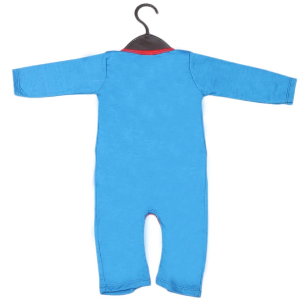 Newborn Boys Full Sleeves Romper - Steel Blue, Kids, NB Boys Rompers, Chase Value, Chase Value