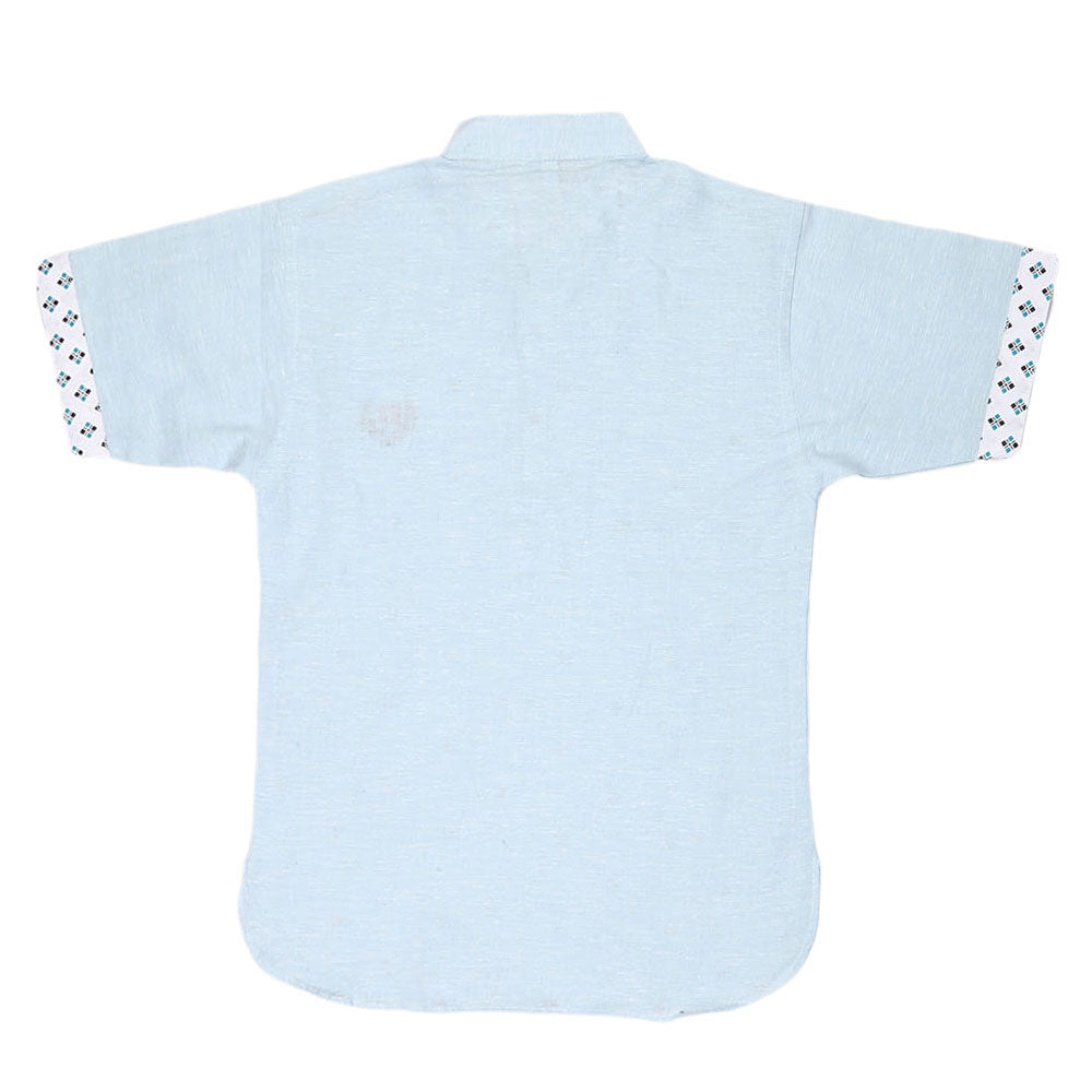 Boys Half Sleeves Casual Shirt - Blue, Kids, Boys Shirts, Chase Value, Chase Value
