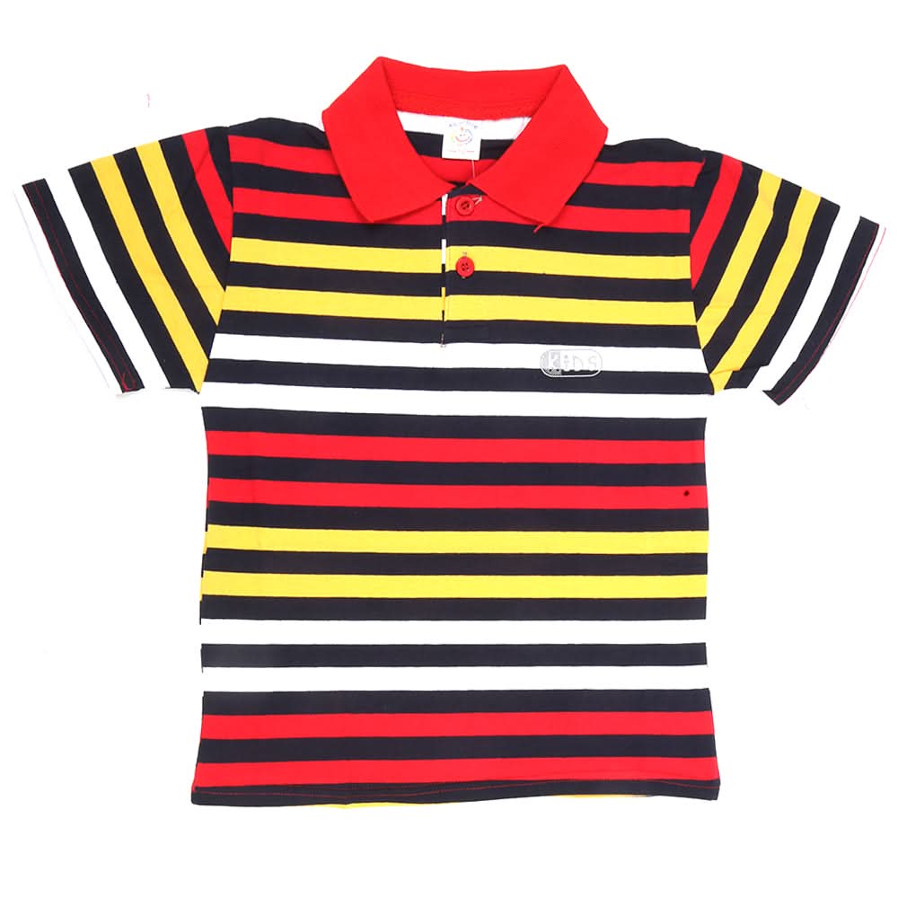 Boys Yarn Dyed T-Shirt - Red, Kids, Boys T-Shirts, Chase Value, Chase Value