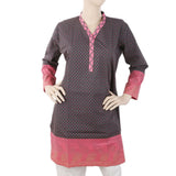 Women's Printed Cotton Kurti - Dark Purple, Women, Ready Kurtis, Chase Value, Chase Value
