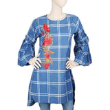 Women's Embroidered Kurti - Blue, Women, Ready Kurtis, Chase Value, Chase Value