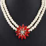 Women's Pearl Locket Set - Maroon - test-store-for-chase-value