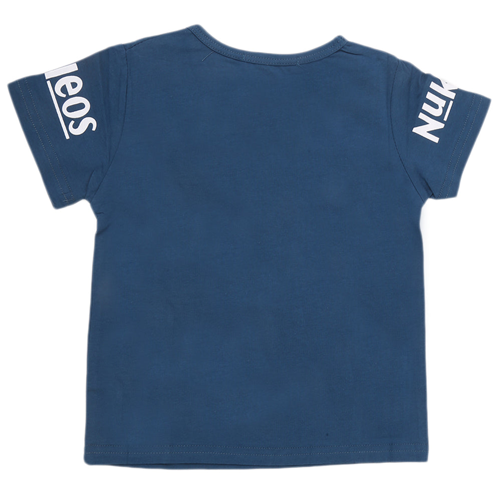Boys Half Sleeves T-Shirt - Steel Blue, Kids, Boys T-Shirts, Chase Value, Chase Value