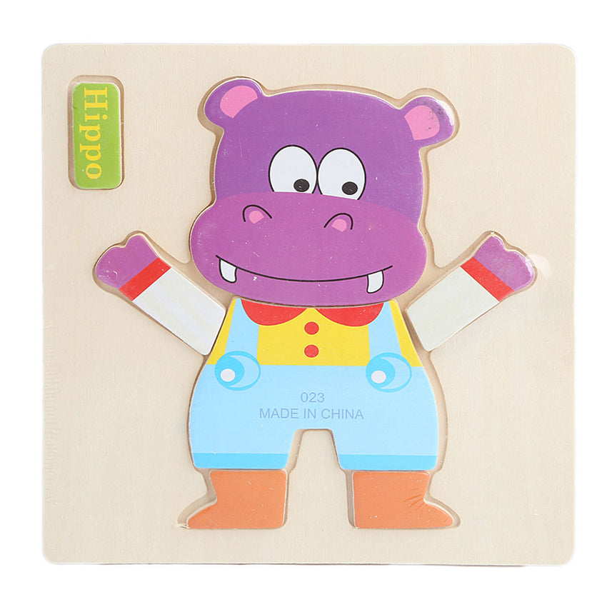 Wooden Hippo Puzzle - Multi - test-store-for-chase-value