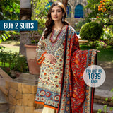 Erum Misha Lawn Printed 3 Pcs Un-Stitched Suit V-4 - B9, Women, 3Pcs Shalwar Suit, Erum Misha, Chase Value