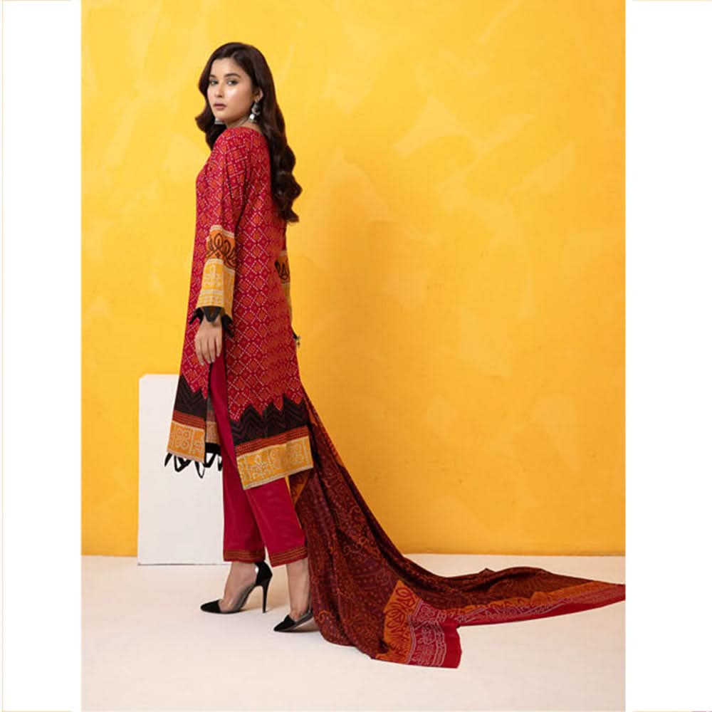 Erum Misha Printed Lawn 3 Pcs Unstitched Suit - 4, Women, 3Pcs Shalwar Suit, Erum Misha, Chase Value
