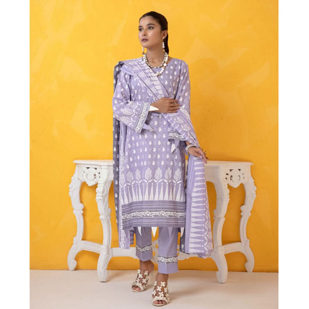 Erum Misha Printed Lawn 3 Pcs Unstitched Suit - 7, Women, 3Pcs Shalwar Suit, Erum Misha, Chase Value