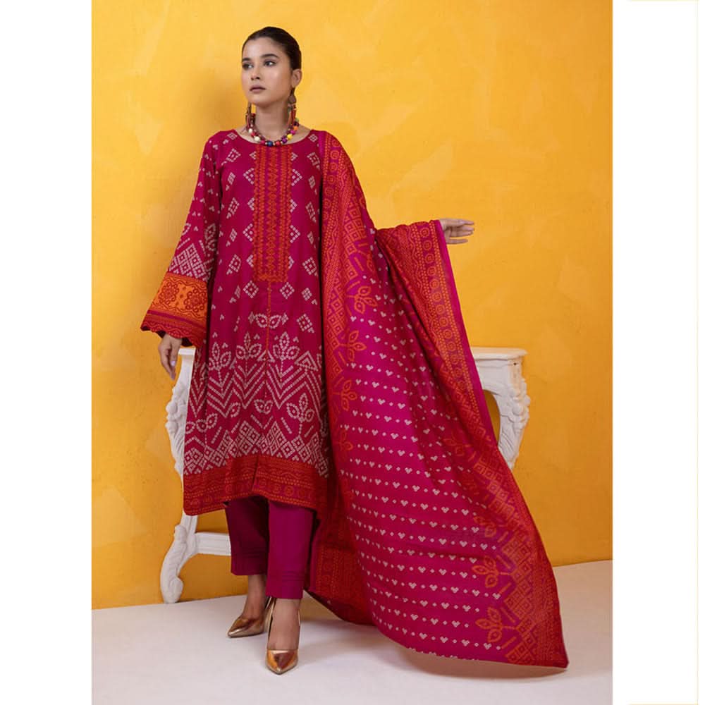Erum Misha Printed Lawn 3 Pcs Unstitched Suit - 9, Women, 3Pcs Shalwar Suit, Erum Misha, Chase Value