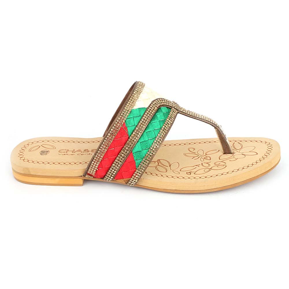 Women's Slipper (F118) - Golden, Women, Slippers, Chase Value, Chase Value