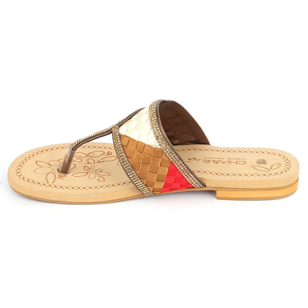 Women's Slipper (F118) - Golden, Women, Slippers, Chase Value, Chase Value