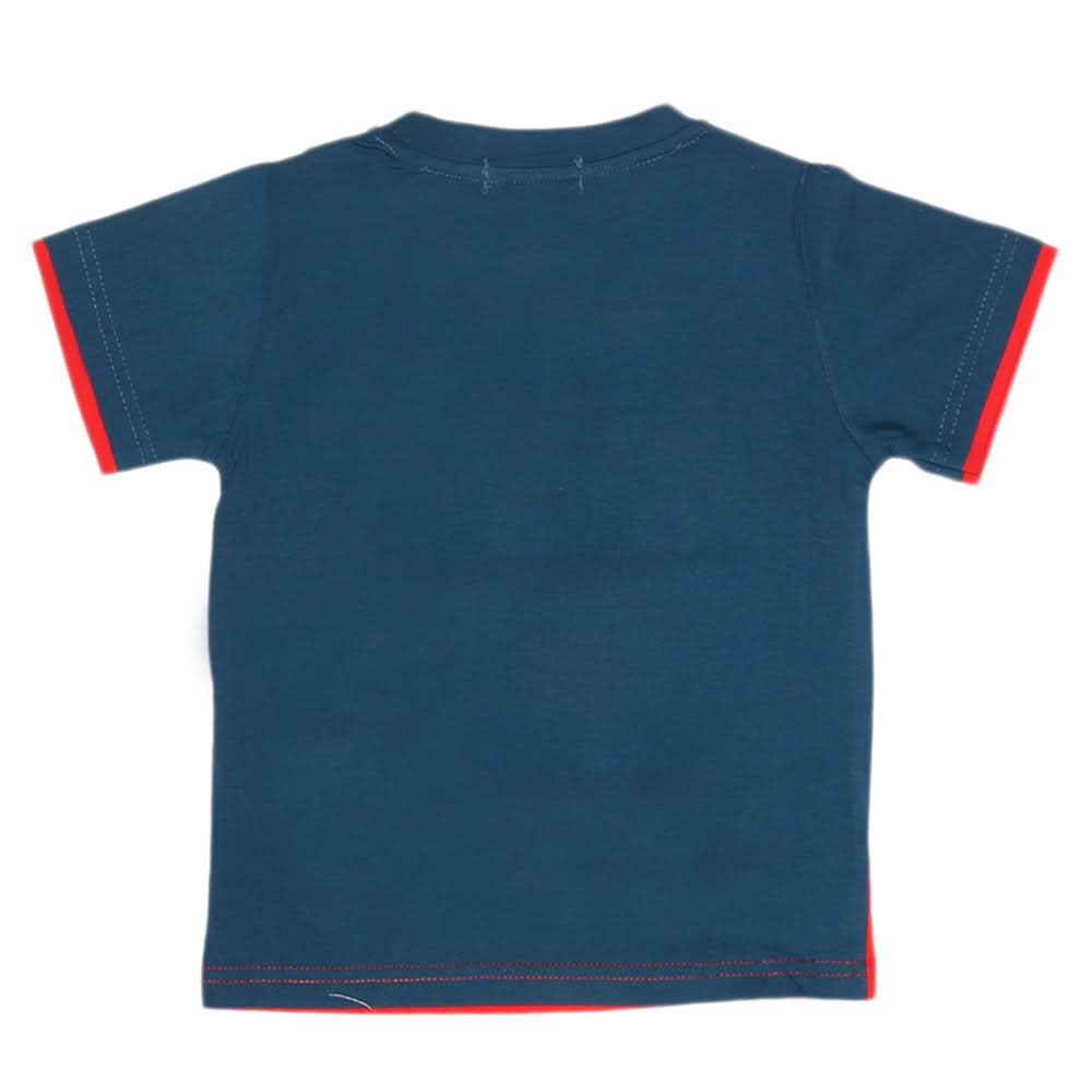 Boys Half Sleeves T-Shirt - Steel Blue, Kids, Boys T-Shirts, Chase Value, Chase Value