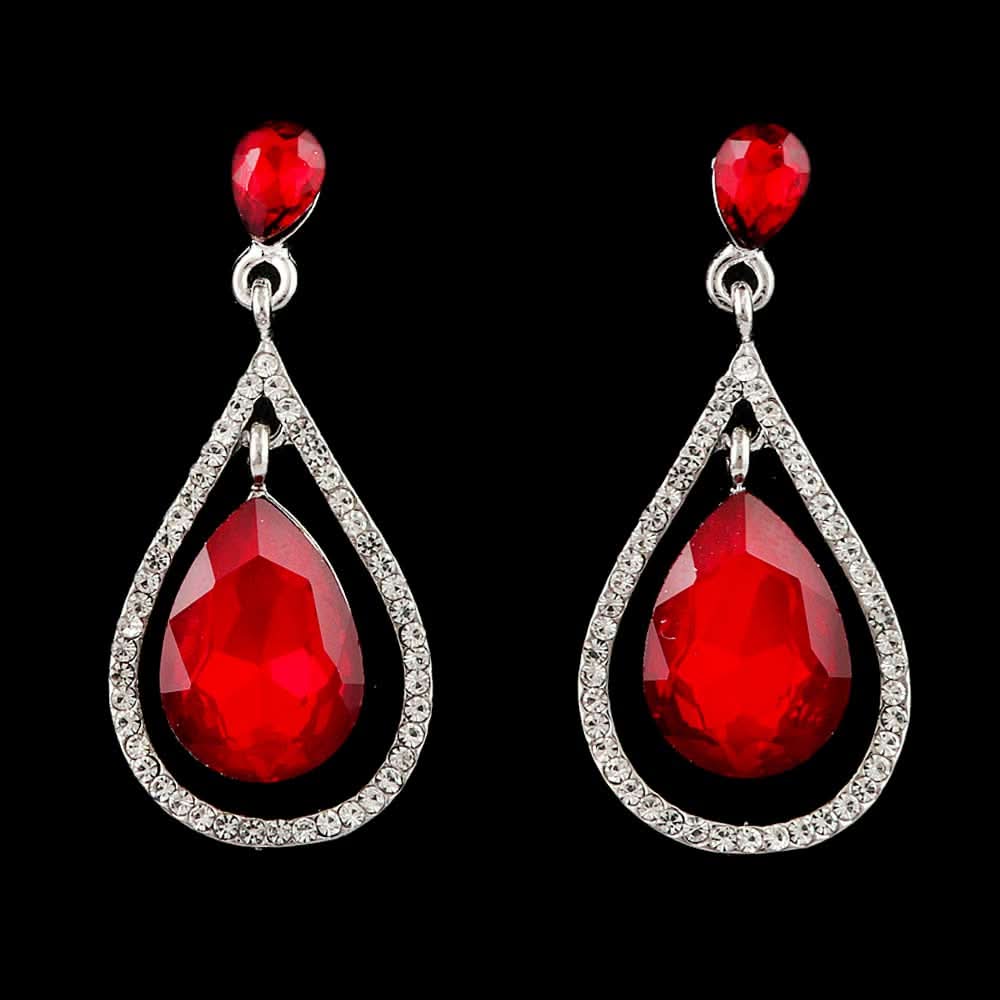 Women's Fancy Earrings - Red, Jewellery, Chase Value, Chase Value